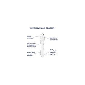 Gode en verre transparent haute qualité Dazzling Crystal 1 Satisfyer 